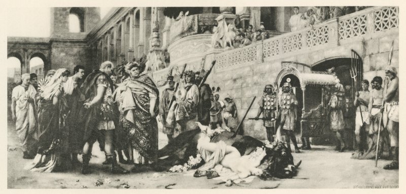 A Christian Dirce by Hendrik (after) Siemiradzki