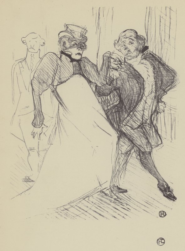 Rejane and Galipaux in Madame Sans-Gene by Henri de Toulouse Lautrec