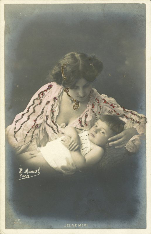 Child with his mother by Henri (after) Manuel