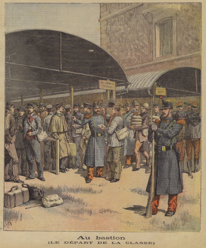 Soldiers Off to Join Their Regiment After Training by Henri (after) Meyer