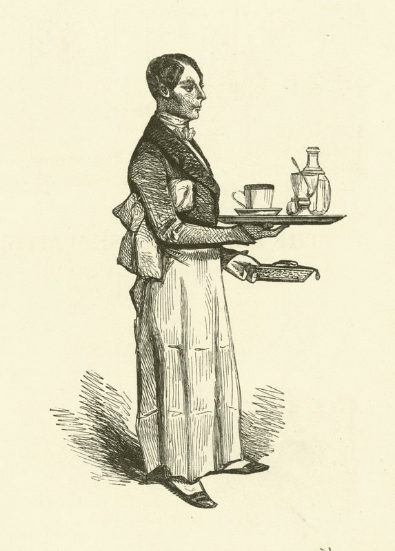 The Coffee-House Waiter by Henri Bonaventure (after) Monnier