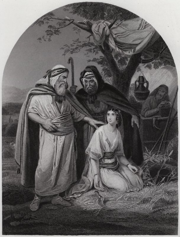 Boaz and Ruth by Henri Frederic (after) Schopin