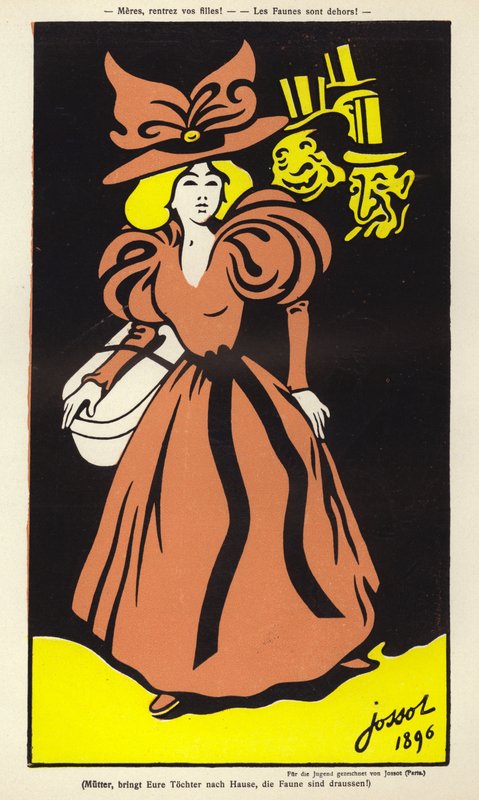 Mothers, Bring in Your Daughters! The Fauns Are Out! by Henri Gustave Jossot