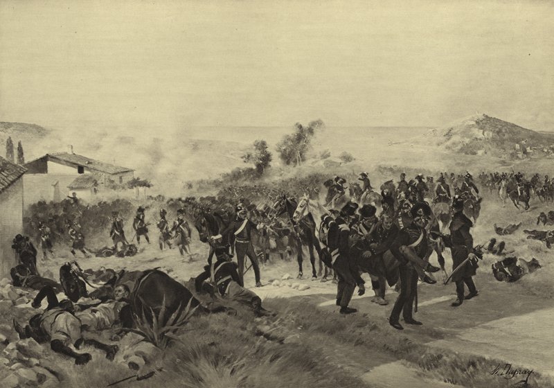 Battle of Corunna, 1809 by Henri Louis Dupray