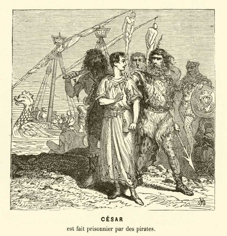 Julius Caesar Taken Prisoner by Cilician Pirates While Crossing the Aegean Sea, c75 BC by Henri de (after) Montaut