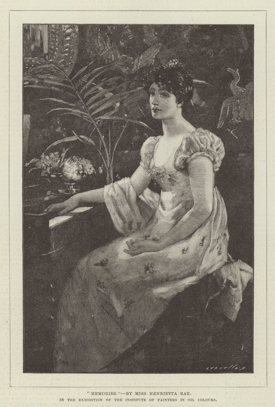 Memories, in the Exhibition of the Institute of Painters in Oil Colours by Henrietta Rae