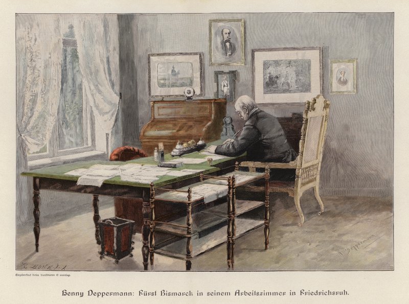 Otto von Bismarck in His Study at Friedrichsruh, Germany by Henriette Deppermann