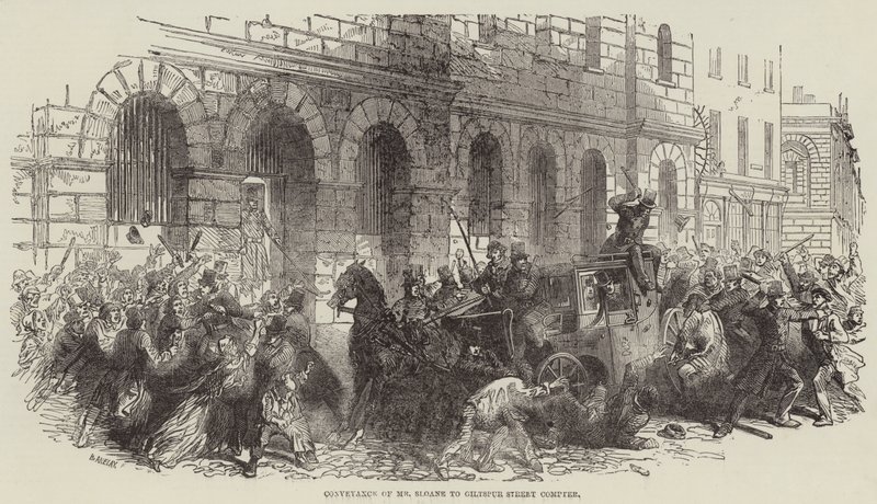Conveyance of Mr Sloane to Giltspur Street Compter by Henry Anelay