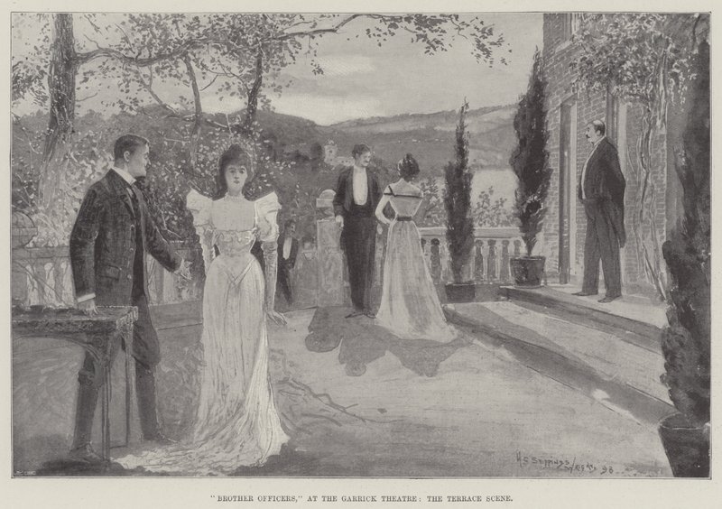 Brother Officers, at the Garrick Theatre, the Terrace Scene by Henry Charles Seppings Wright