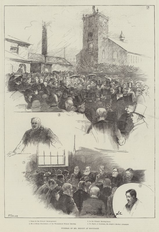 Funeral of Mr Bright at Rochdale by Henry Charles Seppings Wright