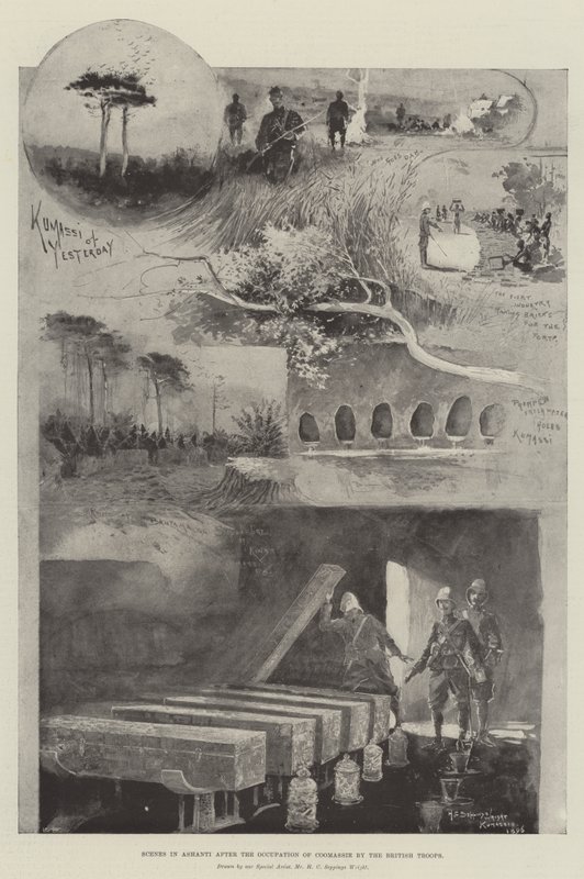 Scenes in Ashanti after the Occupation of Coomassie by the British Troops by Henry Charles Seppings Wright