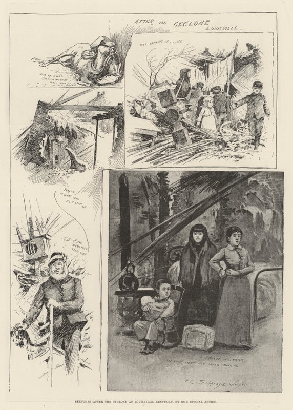 Sketches after the Cyclone at Louisville, Kentucky by Henry Charles Seppings Wright