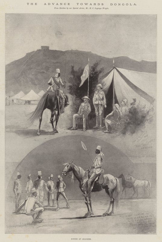 The Advance towards Dongola, Scenes at Akasheh by Henry Charles Seppings Wright
