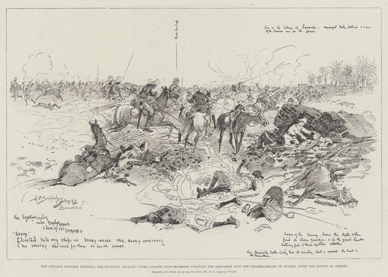 The Advance towards Dongola, the Egyptian Cavalry under Colonel Burn-Murdoch pursuing the Dervishes into the Neighbourhood of Suarda after the Battle of Ferket by Henry Charles Seppings Wright