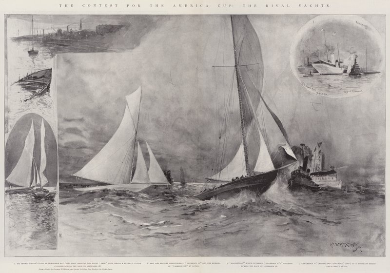 The Contest for the America Cup, the Rival Yachts by Henry Charles Seppings Wright
