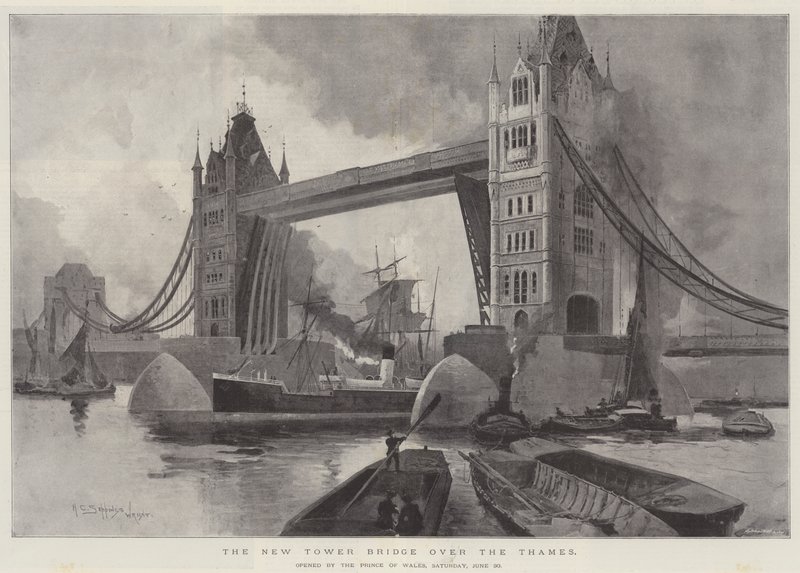 The New Tower Bridge over the Thames, Opened by the Prince of Wales, Saturday, 30 June by Henry Charles Seppings Wright