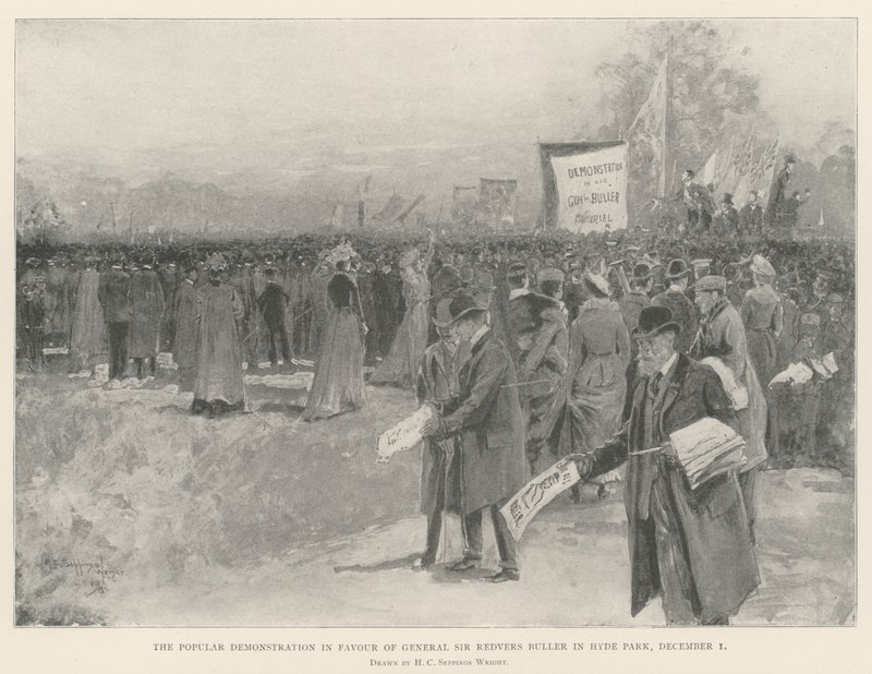 The Popular Demonstration in Favour of General Sir Redvers Buller in Hyde Park, 1 December by Henry Charles Seppings Wright