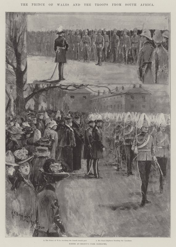 The Prince of Wales and the Troops from South Africa by Henry Charles Seppings Wright