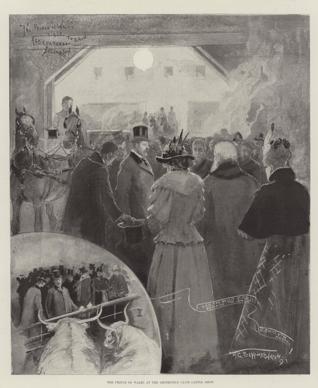 The Prince of Wales at the Smithfield Club Cattle Show by Henry Charles Seppings Wright