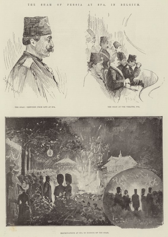 The Shah of Persia at Spa, in Belgium by Henry Charles Seppings Wright