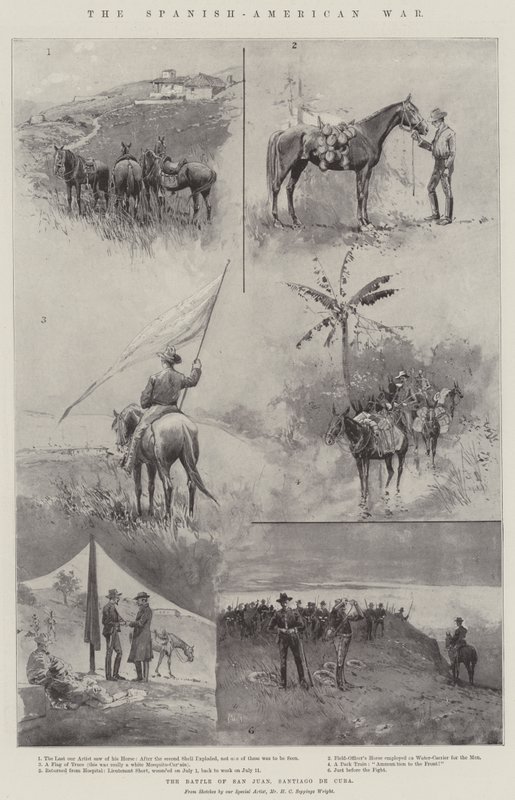 The Spanish-American War, the Battle of San Juan, Santiago de Cuba by Henry Charles Seppings Wright