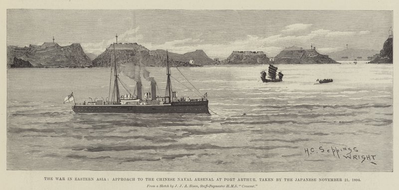 The War in Eastern Asia, Approach to the Chinese Naval Arsenal at Port Arthur, Taken by the Japanese 21 November 1894 by Henry Charles Seppings Wright