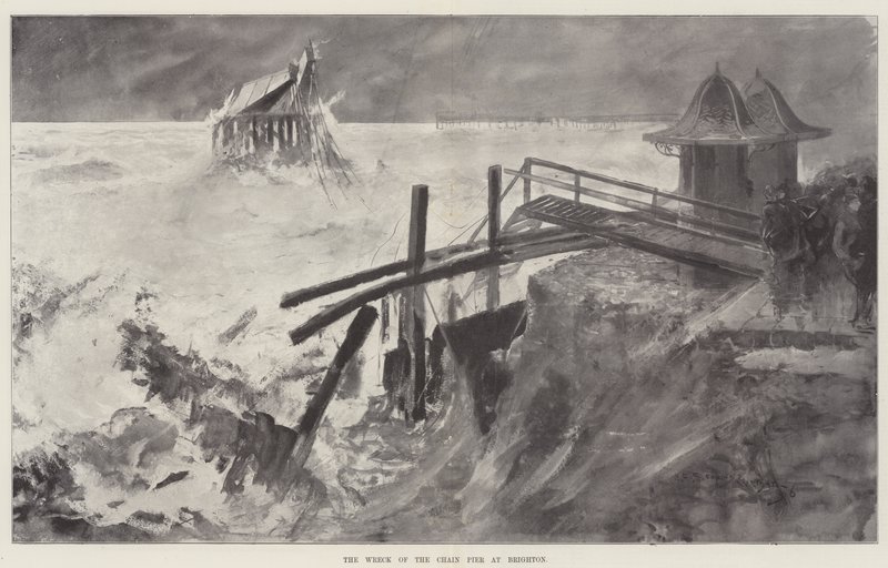 The Wreck of the Chain Pier at Brighton by Henry Charles Seppings Wright
