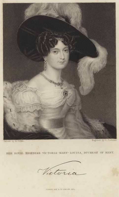 Portrait of Princess Victoria of Saxe-Coburg-Saalfeld by Henry Collen