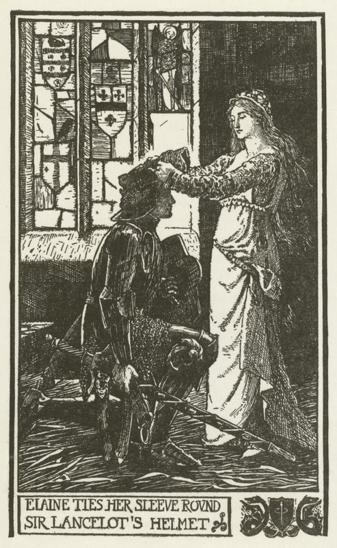 Elaine Ties Her Sleeve Round Sir Lancelot