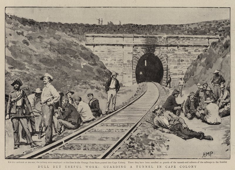 Dull but Useful Work, guarding a Tunnel in Cape Colony by Henry Marriott Paget