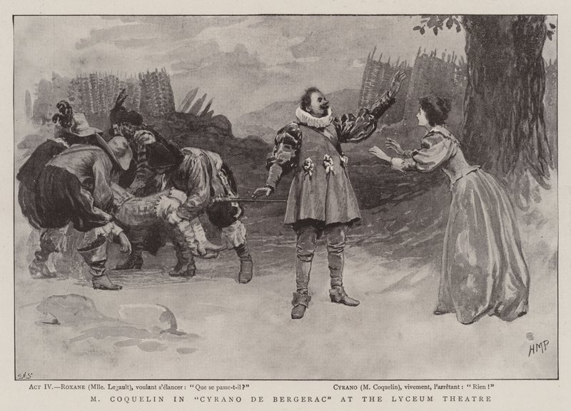 M Coquelin in Cyrano de Bergerac at the Lyceum Theatre by Henry Marriott Paget