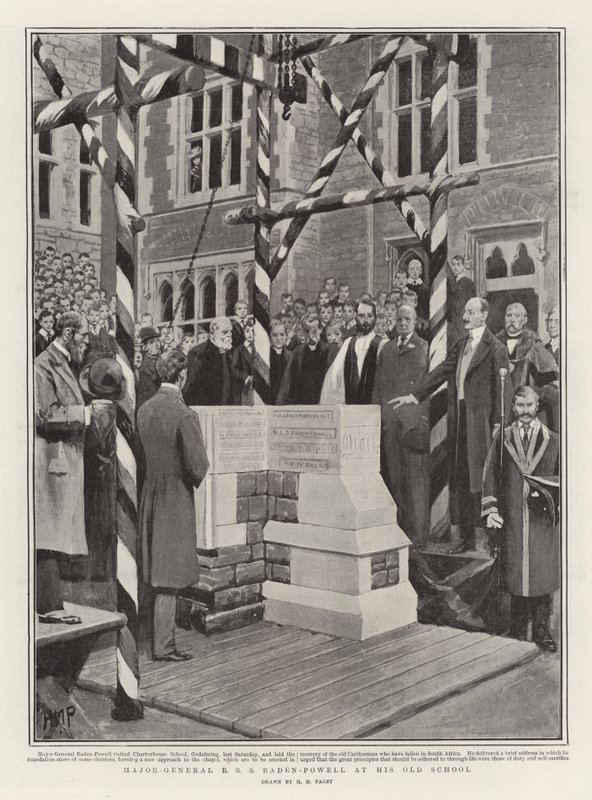 Major-General R S S Baden-Powell at His Old School by Henry Marriott Paget