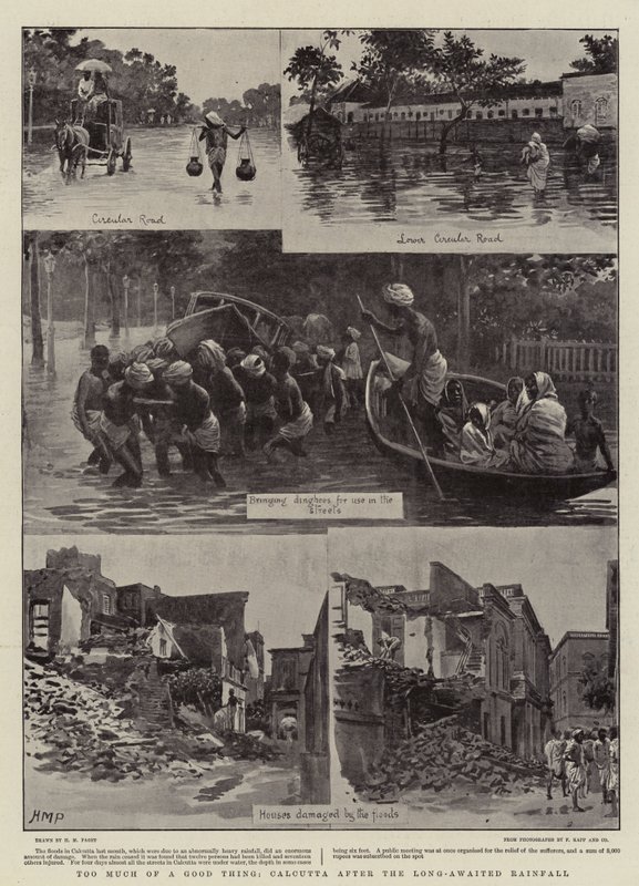 Too Much of a Good Thing, Calcutta After the Long-awaited Rainfall by Henry Marriott Paget