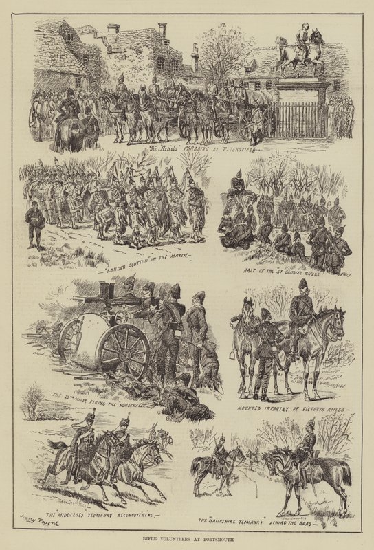 Rifle Volunteers at Portsmouth by Henry Payne