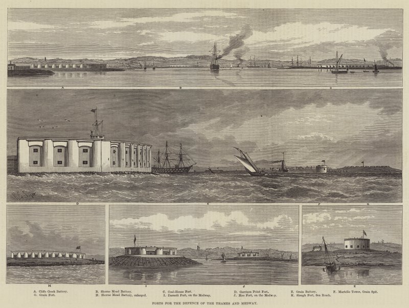 Forts for the Defence of the Thames and Medway by Henry Spernon Tozer
