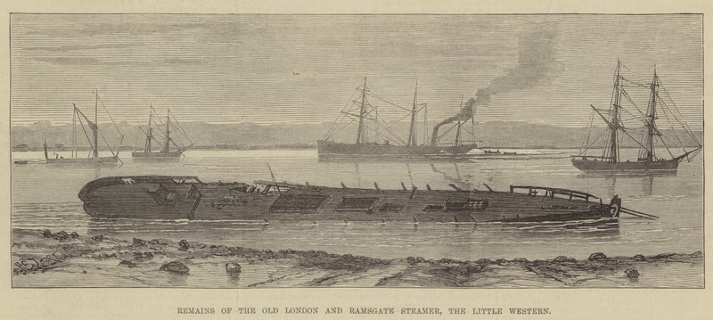 Remains of the Old London and Ramsgate Steamer, the Little Western by Henry Spernon Tozer