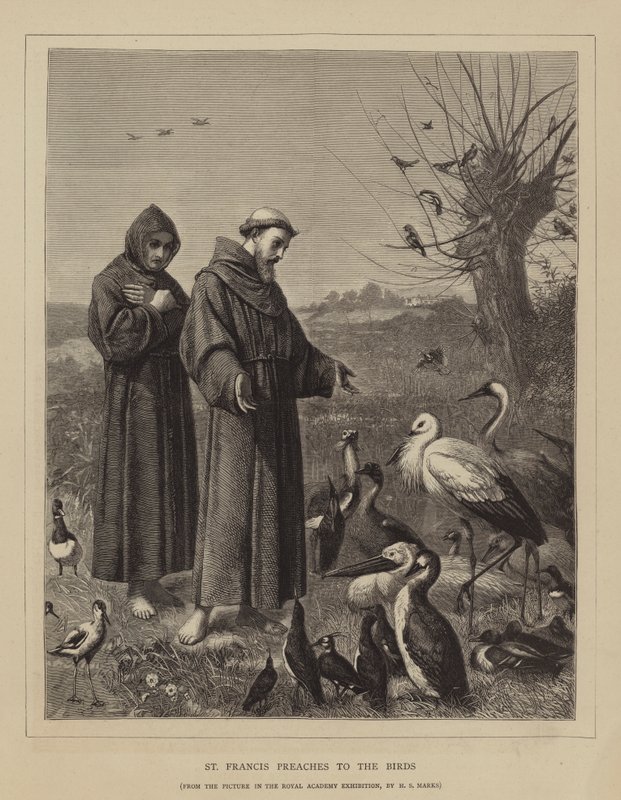 St Francis Preaches to the Birds by Henry Stacey Marks