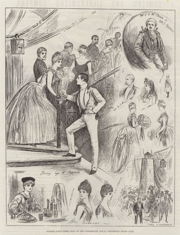 Jubilee Fancy-Dress Ball of the Portsmouth Royal Corinthian Yacht Club by Henry Stephen Ludlow