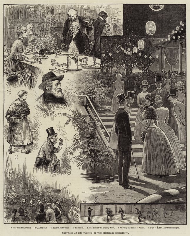 Sketches at the Closing of the Fisheries Exhibition by Henry Stephen Ludlow