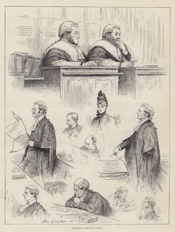 Sketches in the Law Courts by Henry Stephen Ludlow