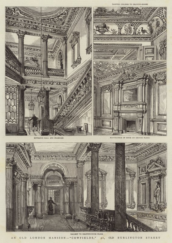 An Old London Mansion, Cowfields, 30, Old Burlington Street by Henry William Brewer
