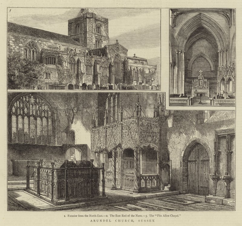 Arundel Church, Sussex by Henry William Brewer