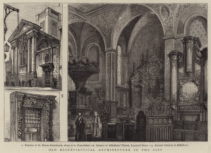 Old Ecclesiastical Architecture in the City by Henry William Brewer