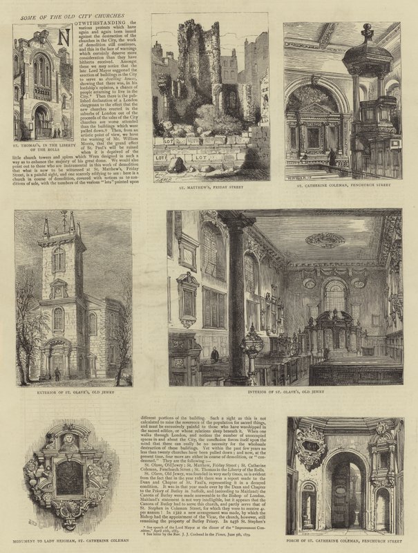 Some of the Old City Churches by Henry William Brewer