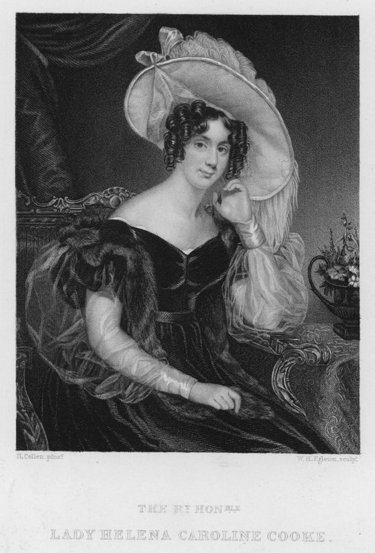 Lady Helena Caroline Cooke (engraving) by Henry (after) Collen