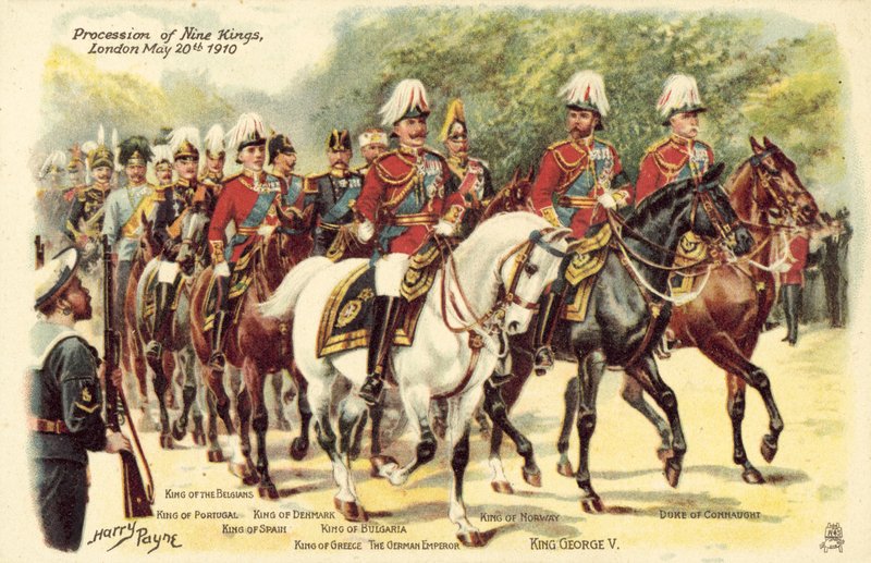 Procession of Nine Kings, London, 20 May 1910 by Henry A. Payne