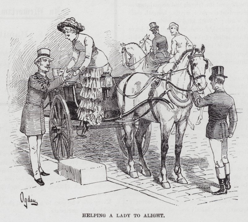 Helping a Lady to Alight by Henry Alexander (after) Ogden