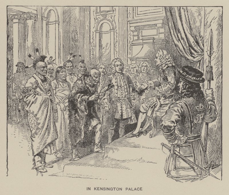 Reception of Creek Indians by King George II at Kensington Palace by Henry Alexander (after) Ogden