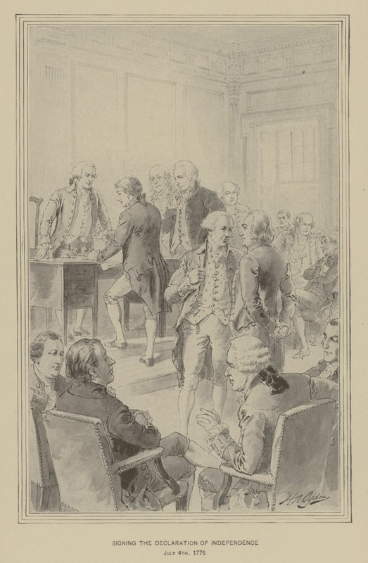 Signing the Declaration of Independence, 4 July 1776 by Henry Alexander (after) Ogden
