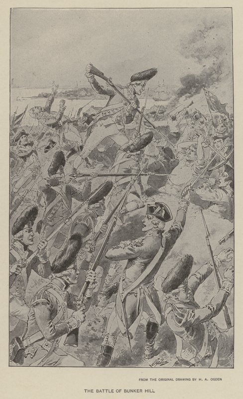 The Battle of Bunker Hill by Henry Alexander (after) Ogden
